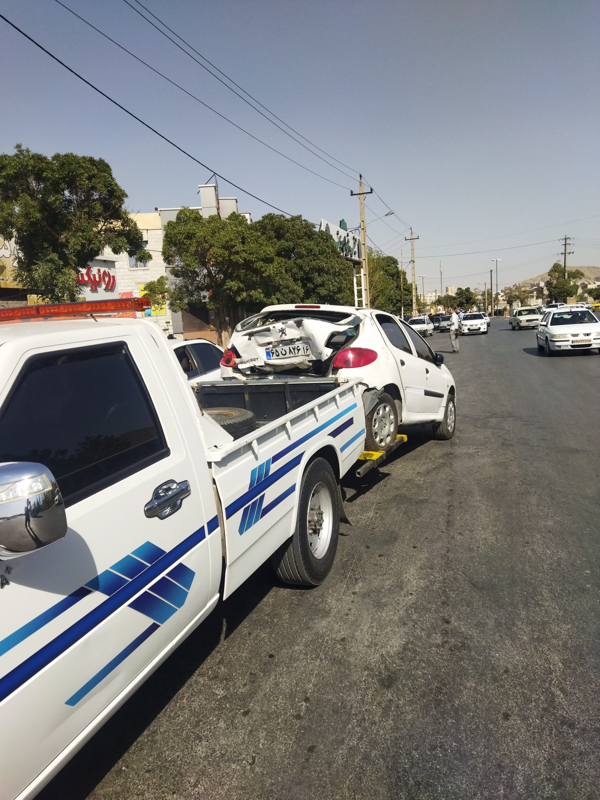 جرثقیل خودر در شهر اراک
